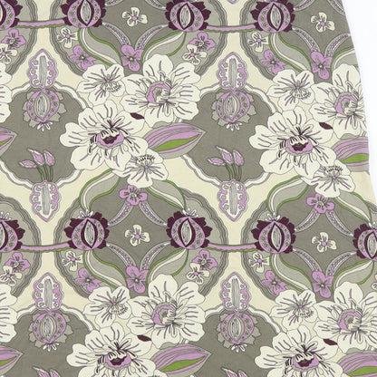 H&M Womens Multicoloured Floral Rayon A-Line Skirt Size L