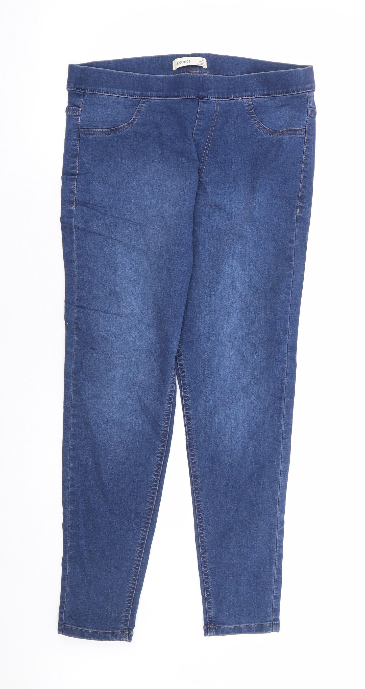 Womens UK Size 12 Marks and Spencer Regular Fit Flared Blue Jeans