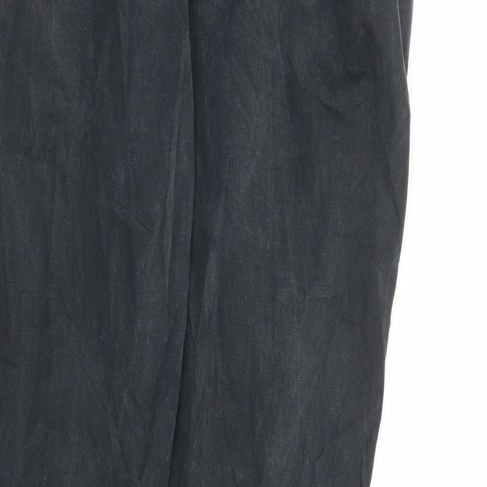 Zara Mens Green Polyester Trousers Size 34 in L34 in Regular Zip