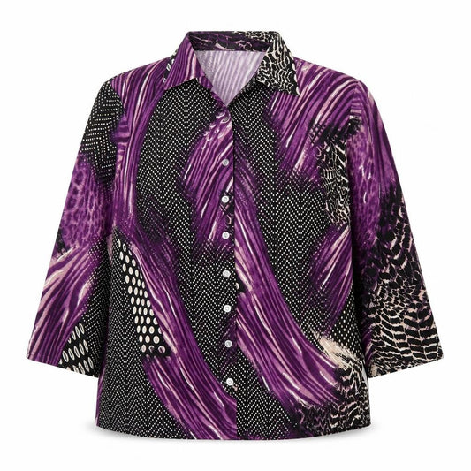 Womens UK Size L Anna Rose Multicoloured Basic Button-Up