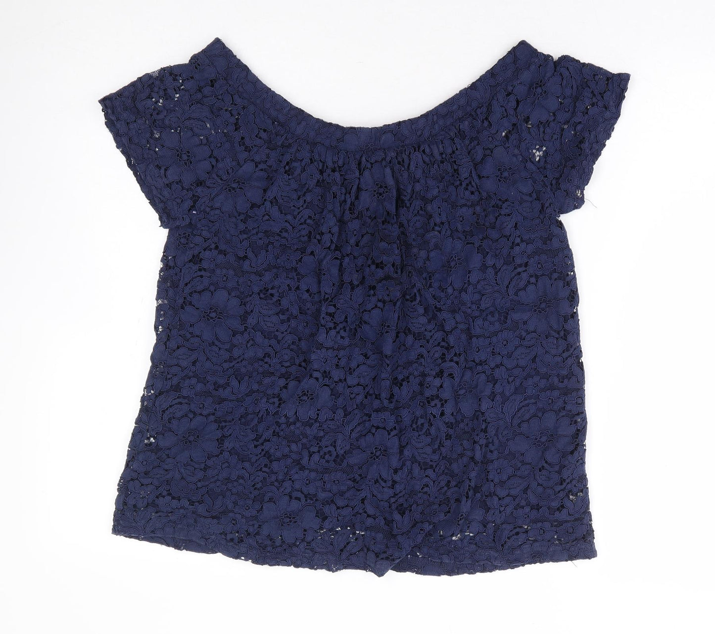 Womens UK Size 12 Peacocks Blue Basic Blouse
