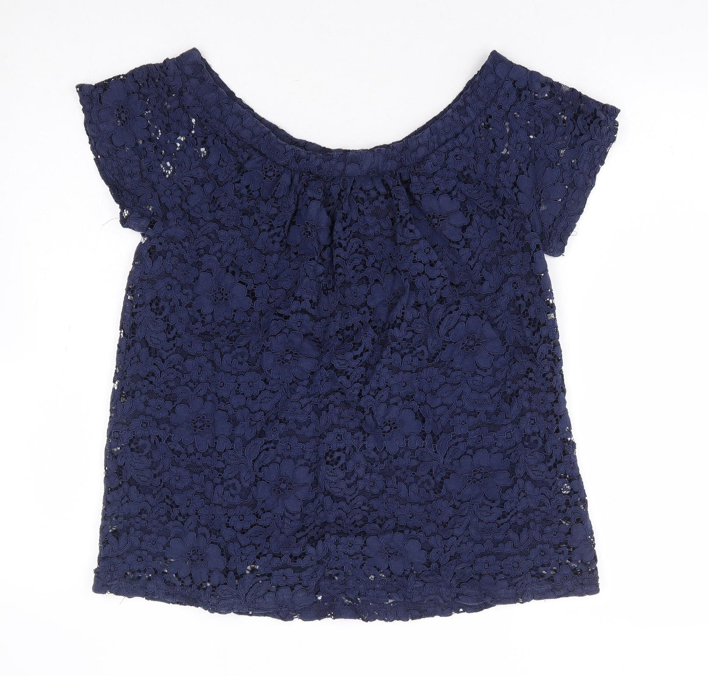 Womens UK Size 12 Peacocks Blue Basic Blouse