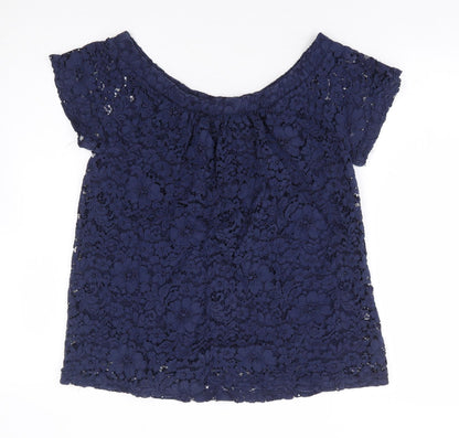 Womens UK Size 12 Peacocks Blue Basic Blouse