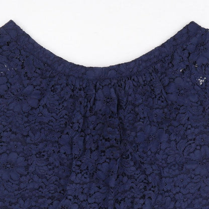 Womens UK Size 12 Peacocks Blue Basic Blouse
