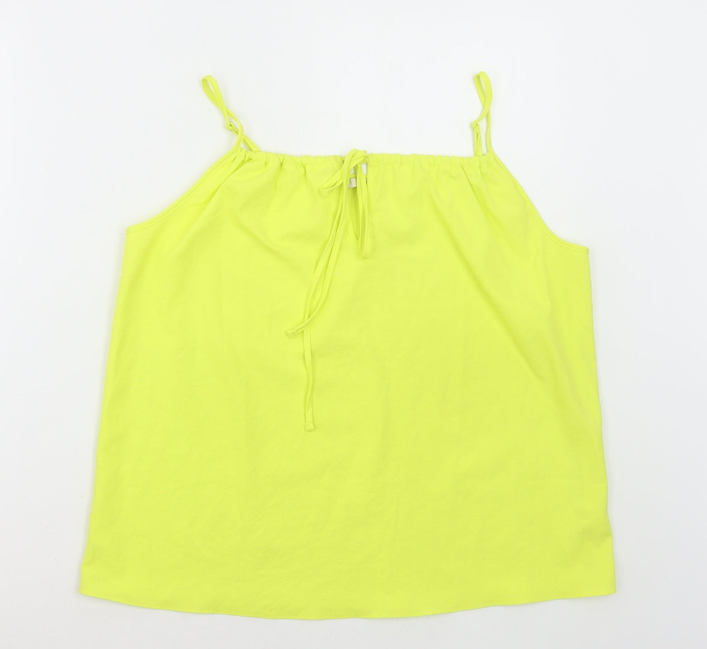 George Womens Yellow Polyester Camisole Tank Size 10 Scoop Neck