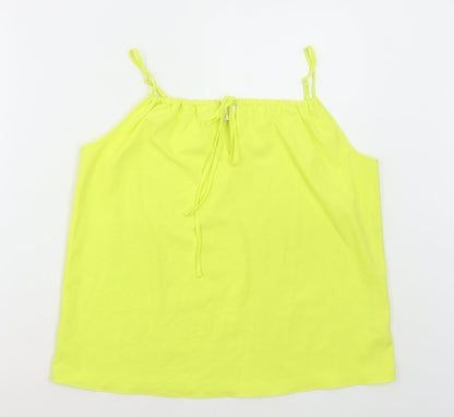 George Womens Yellow Polyester Camisole Tank Size 10 Scoop Neck