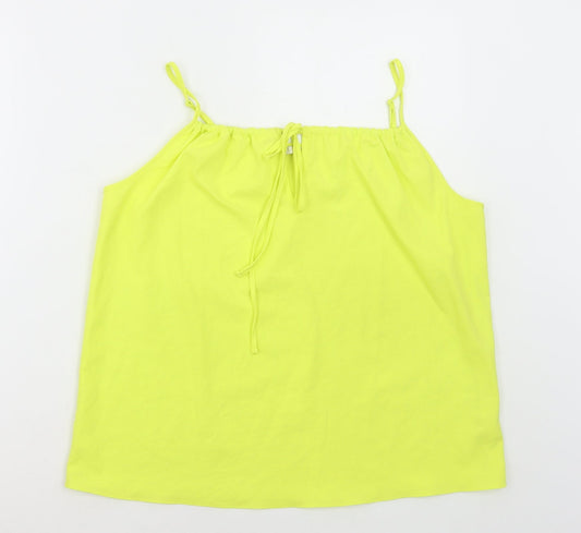 George Womens Yellow Polyester Camisole Tank Size 10 Scoop Neck