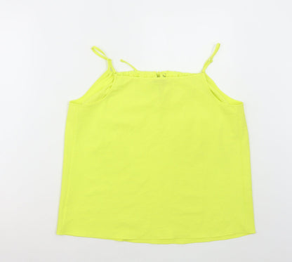 George Womens Yellow Polyester Camisole Tank Size 10 Scoop Neck