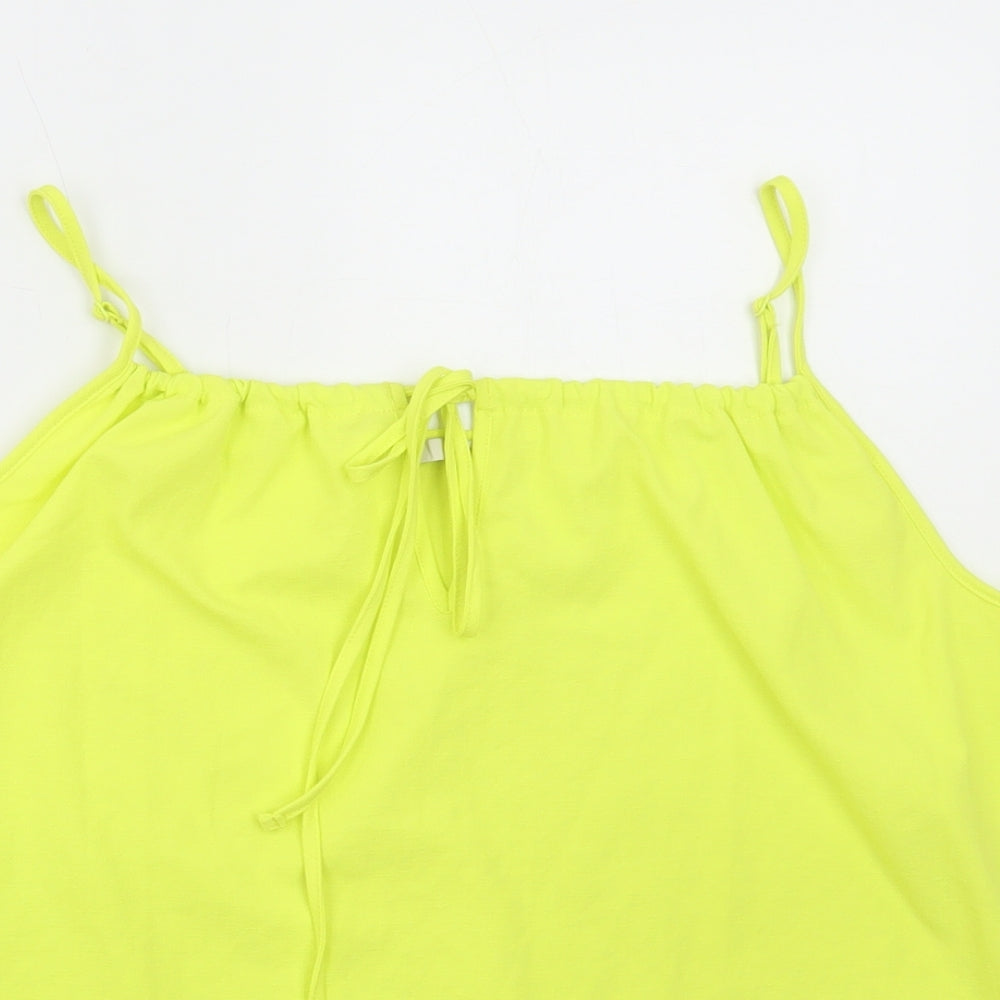 George Womens Yellow Polyester Camisole Tank Size 10 Scoop Neck