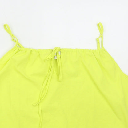 George Womens Yellow Polyester Camisole Tank Size 10 Scoop Neck