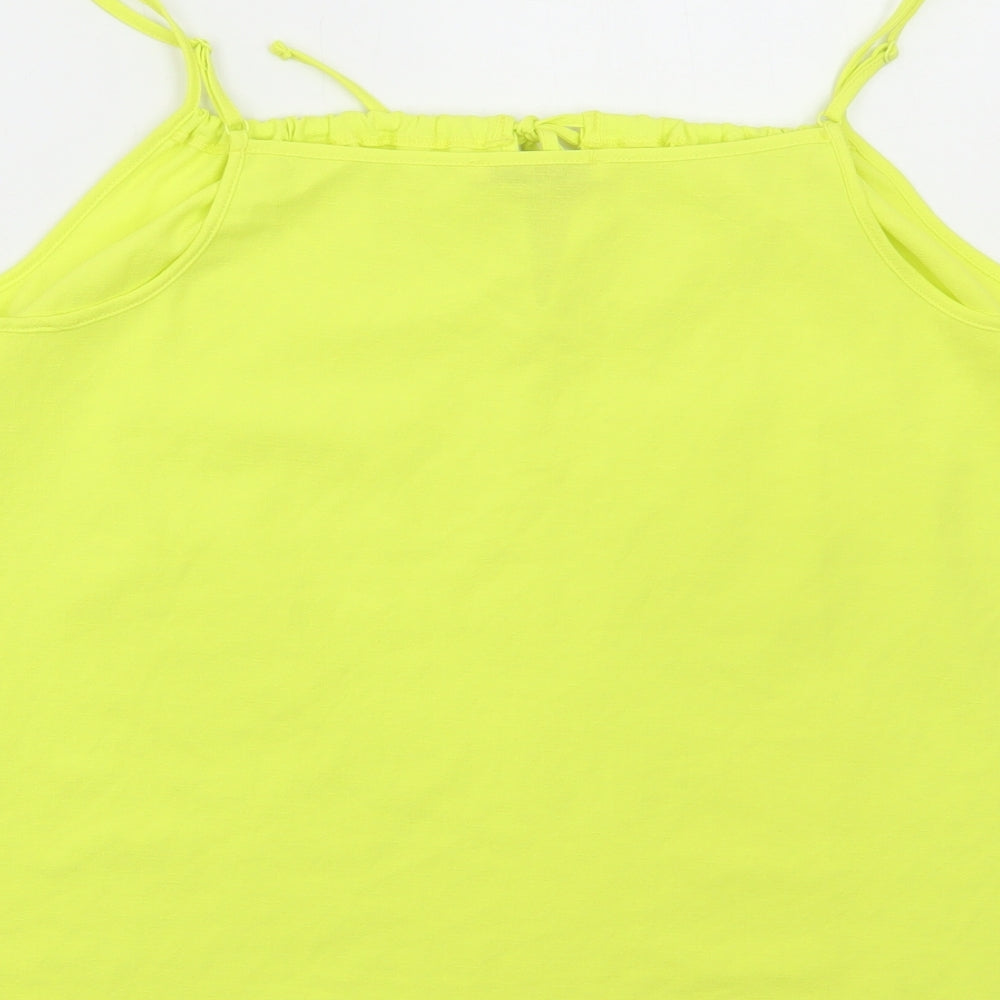 George Womens Yellow Polyester Camisole Tank Size 10 Scoop Neck