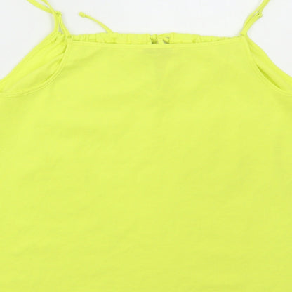 George Womens Yellow Polyester Camisole Tank Size 10 Scoop Neck