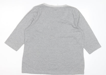 Womens UK Size M Bonmarché Grey Basic T-Shirt