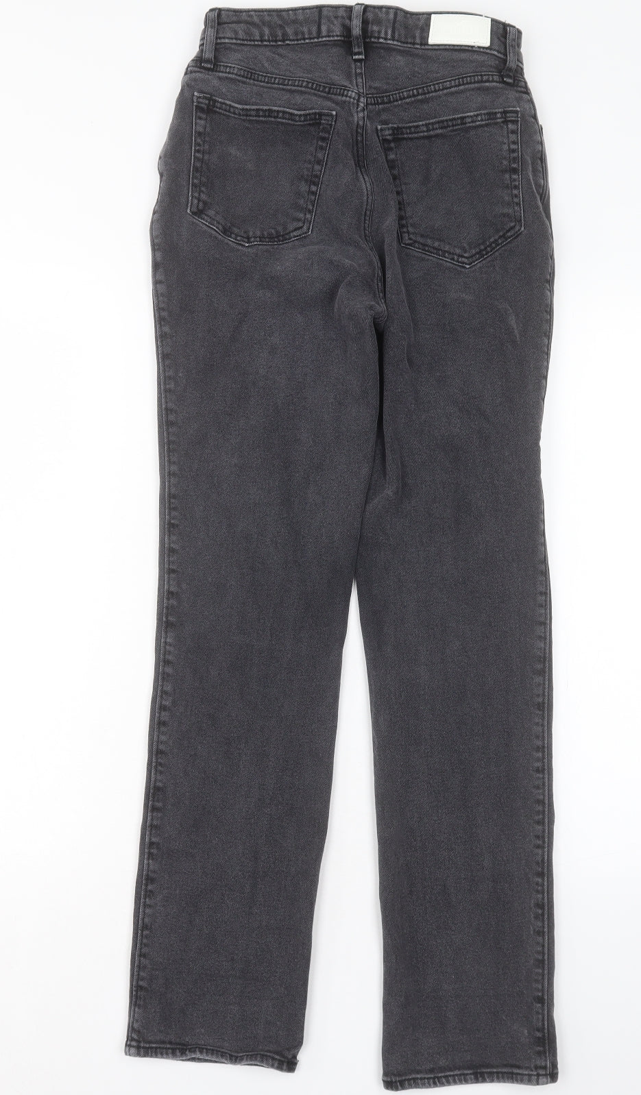 Hollister Womens Black Cotton Straight Jeans Size 24 in L31 in Regular Button