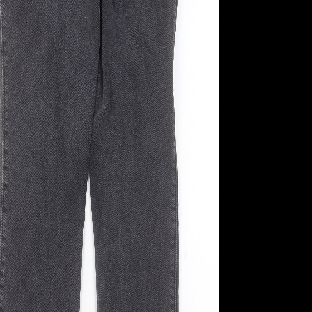 Hollister Womens Black Cotton Straight Jeans Size 24 in L31 in Regular Button