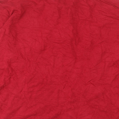 Atlas Mens Red Cotton Polo Size M Collared Button