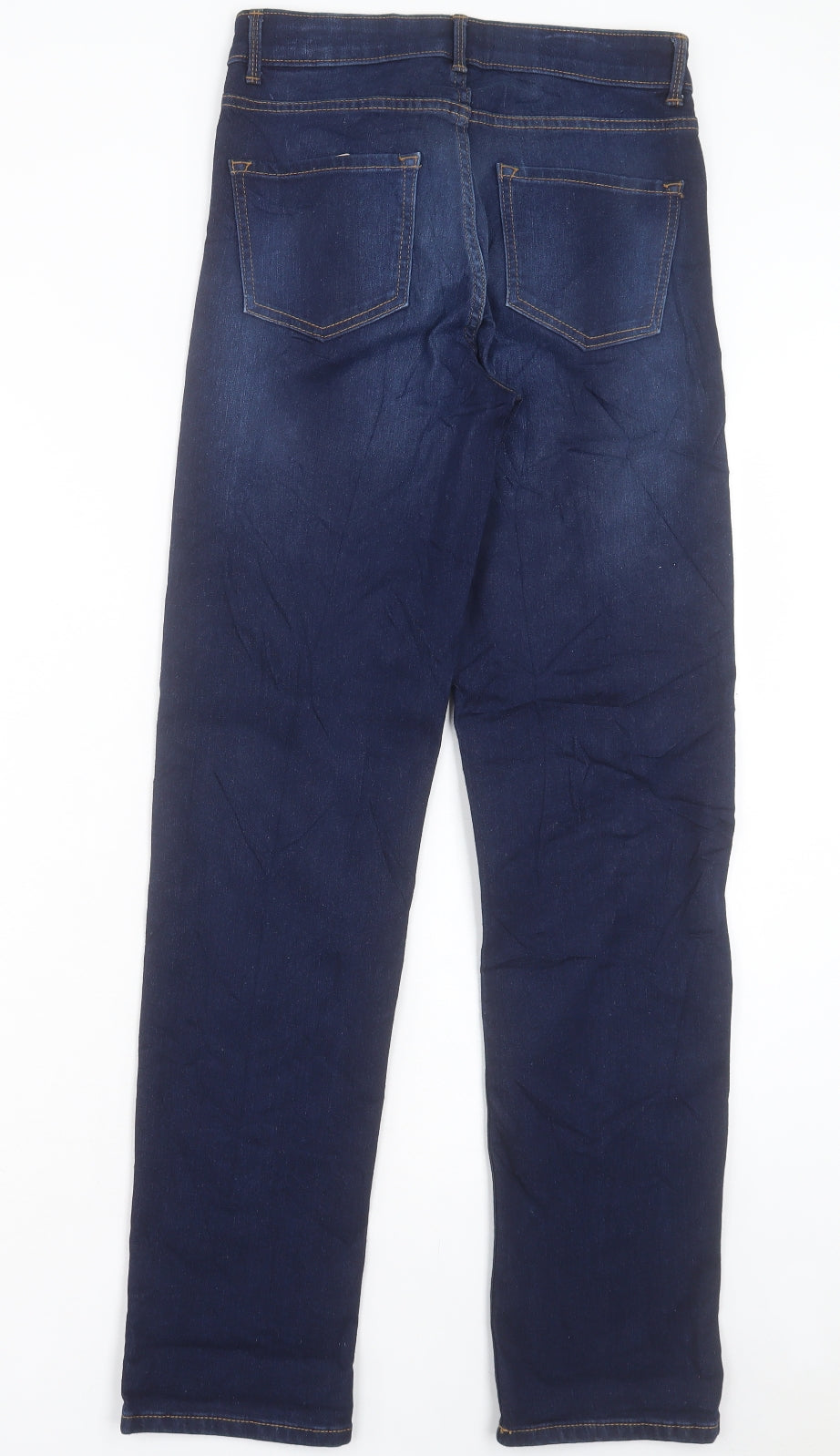 Womens UK Size 8 Marks and Spencer Regular Fit Straight Blue Jeans