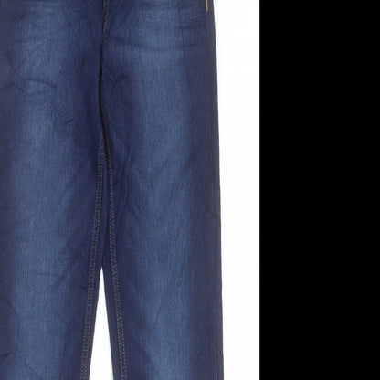 Womens UK Size 8 Marks and Spencer Regular Fit Straight Blue Jeans