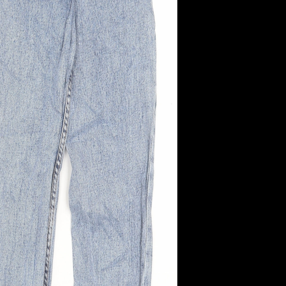 Denim&co Womens Blue Cotton Straight Jeans Size 4 L27 in Regular Button