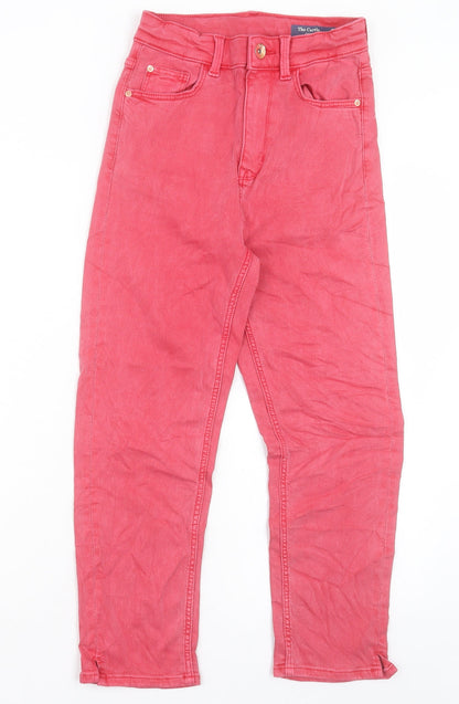 Womens UK Size 6 Marks and Spencer Regular Fit Cropped Pink Jeans