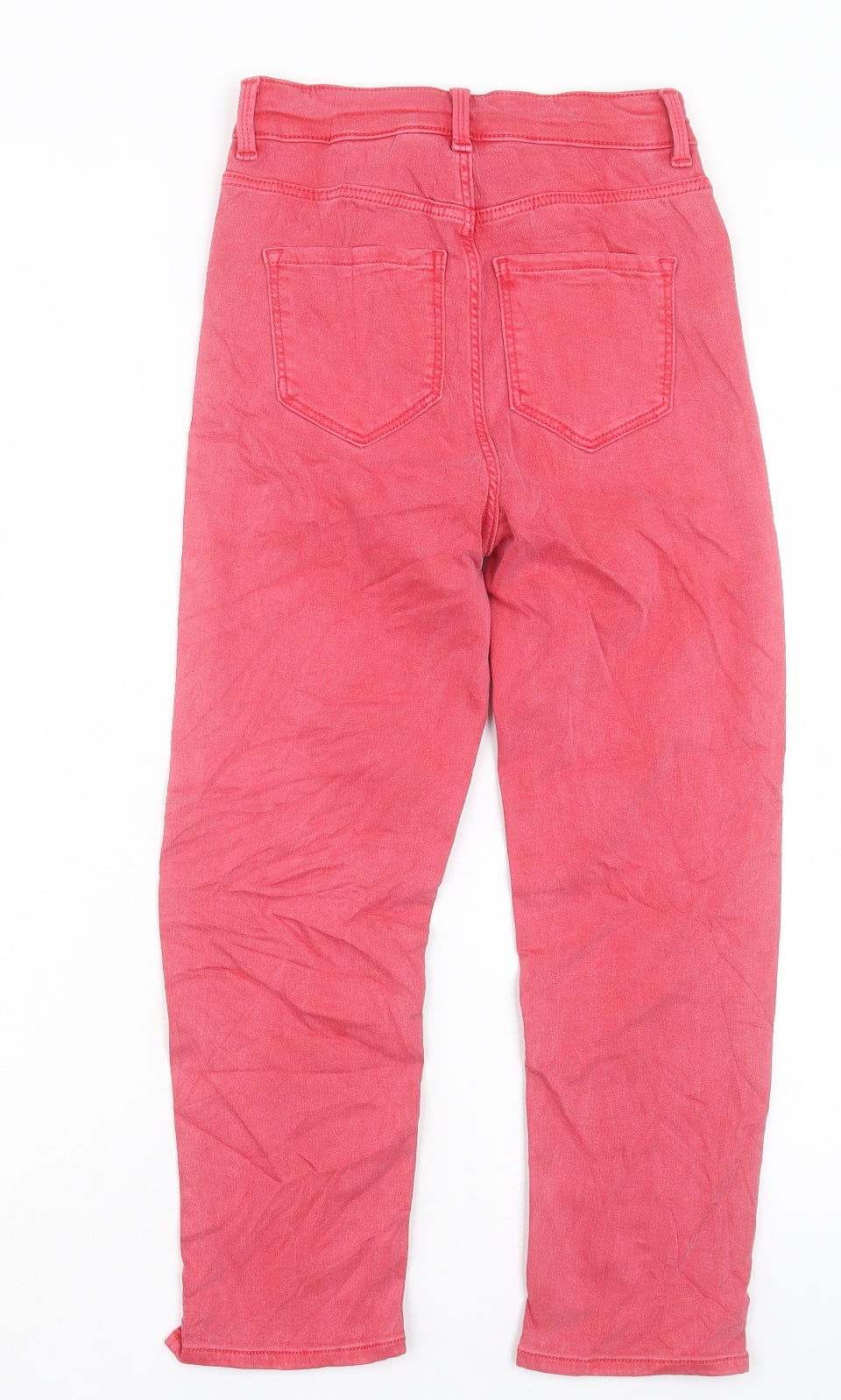 Womens UK Size 6 Marks and Spencer Regular Fit Cropped Pink Jeans