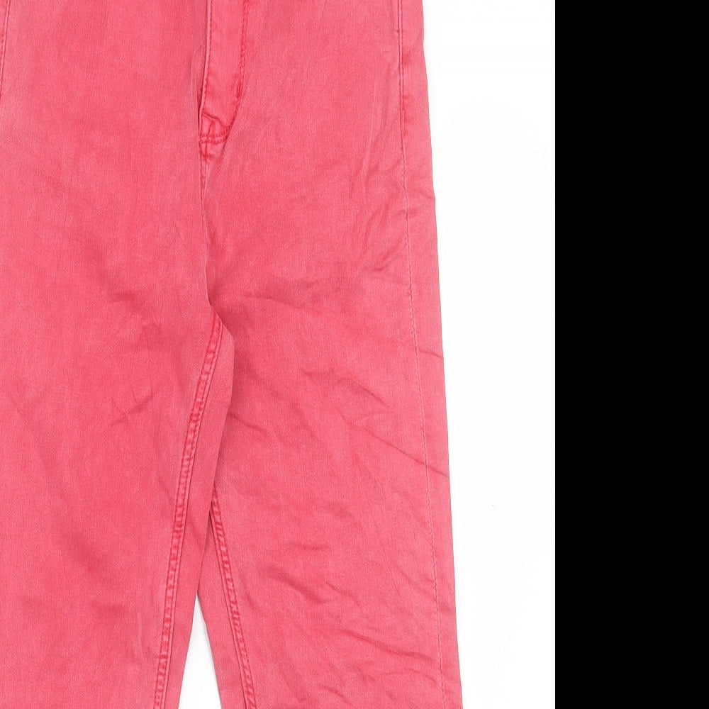 Womens UK Size 6 Marks and Spencer Regular Fit Cropped Pink Jeans