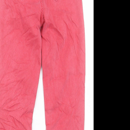 Womens UK Size 6 Marks and Spencer Regular Fit Cropped Pink Jeans