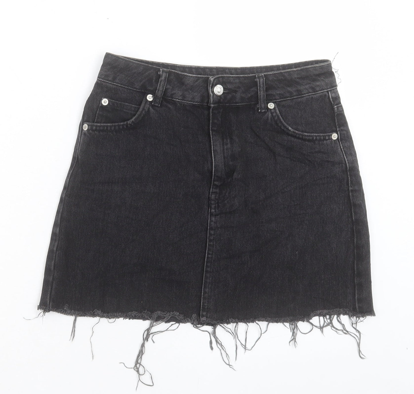 Womens UK Size 8 Topshop A-Line Denim Skirt