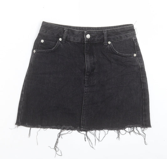 Womens UK Size 8 Topshop A-Line Denim Skirt