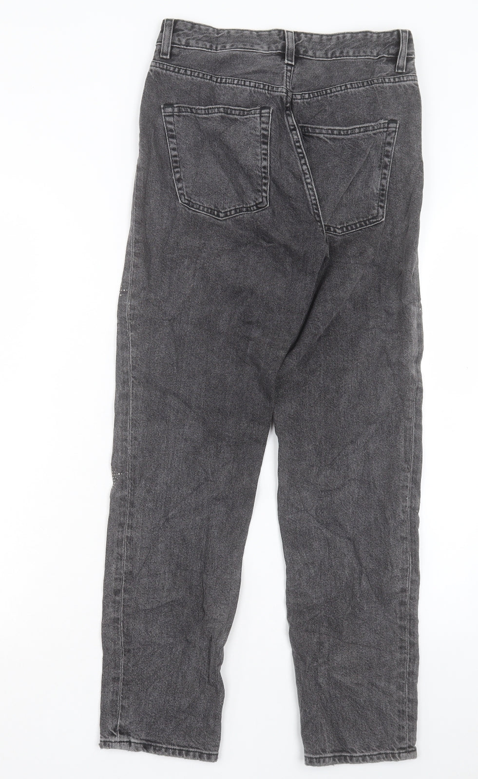 Womens UK Size 25 in H&M Regular Fit Boyfriend Grey Jeans
