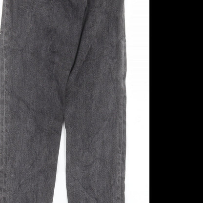 Womens UK Size 25 in H&M Regular Fit Boyfriend Grey Jeans