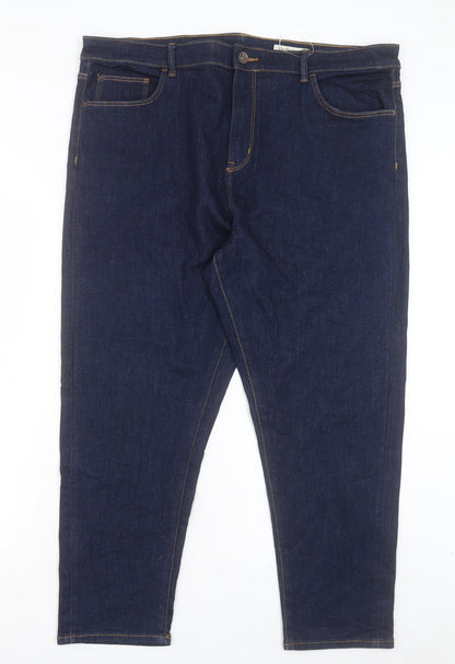 Womens UK Size 22 Marks and Spencer Regular Fit Straight Blue Jeans