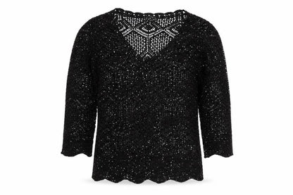 Womens UK Size S Casamia Black Basic Blouse