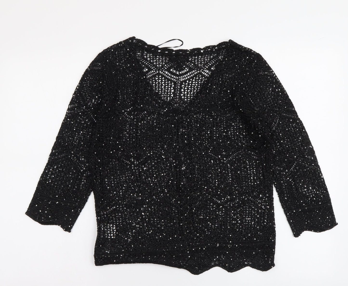 Womens UK Size S Casamia Black Basic Blouse