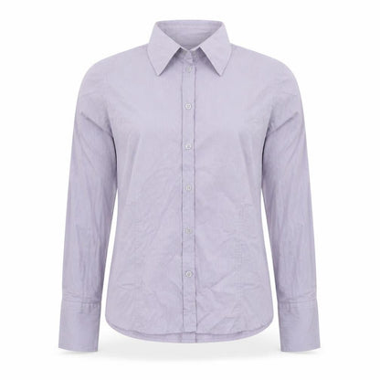 Womens UK Size 12 Avenue Purple Basic Button-Up