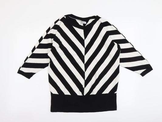 Womens UK Size 10 Soon Black Pullover Jumper