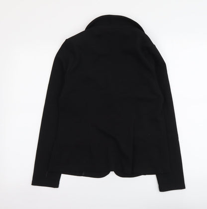 George Womens Black Polyester Jacket Suit Jacket Size 12