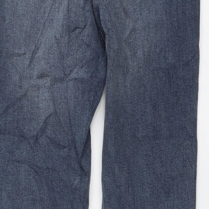 Denim & Co. Womens Blue Cotton Skinny Jeans Size 14 L28 in Regular Button