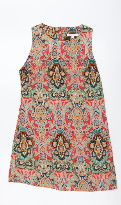 Glamorous Womens Multicoloured Geometric Polyester Mermaid Size 8 Round Neck Zip