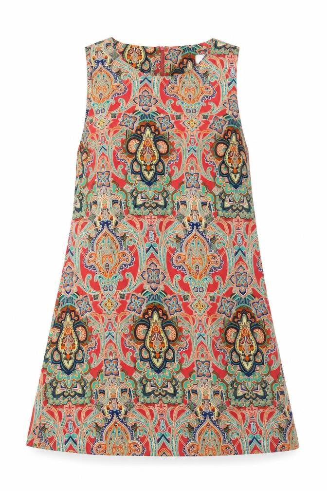 Glamorous Womens Multicoloured Geometric Polyester Mermaid Size 8 Round Neck Zip