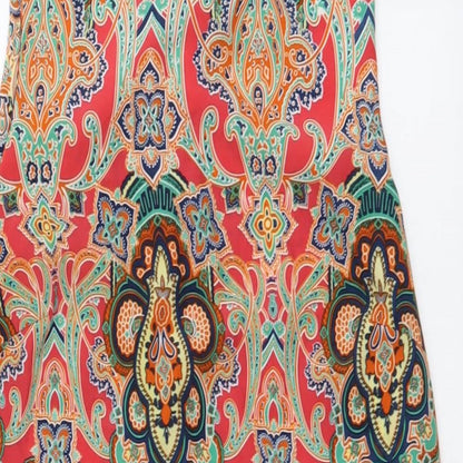 Glamorous Womens Multicoloured Geometric Polyester Mermaid Size 8 Round Neck Zip