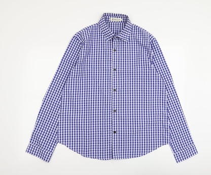 Mens UK Size XL O-Riya Xuan Blue  Button-Up Long Sleeve Casual Shirt