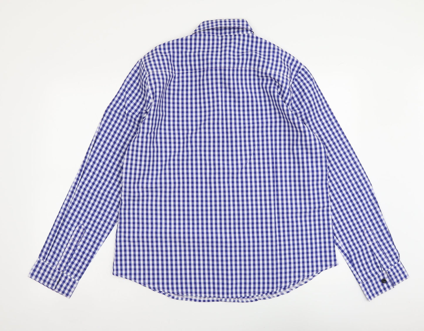 Mens UK Size XL O-Riya Xuan Blue  Button-Up Long Sleeve Casual Shirt