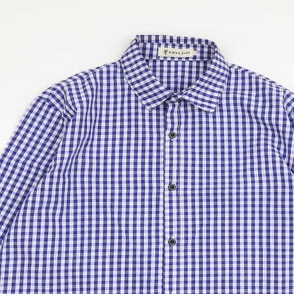 Mens UK Size XL O-Riya Xuan Blue  Button-Up Long Sleeve Casual Shirt