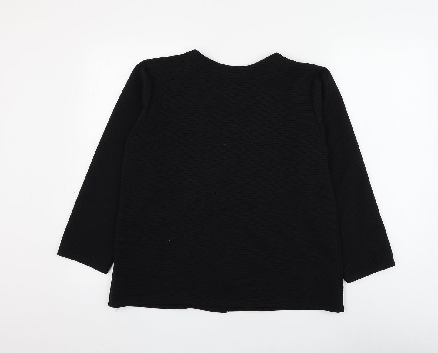 Plaza Italia Womens Black Jacket Blazer Size M
