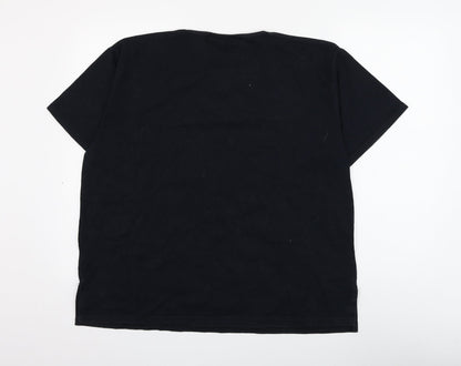 Womens UK Size S ELVI Black Basic T-Shirt