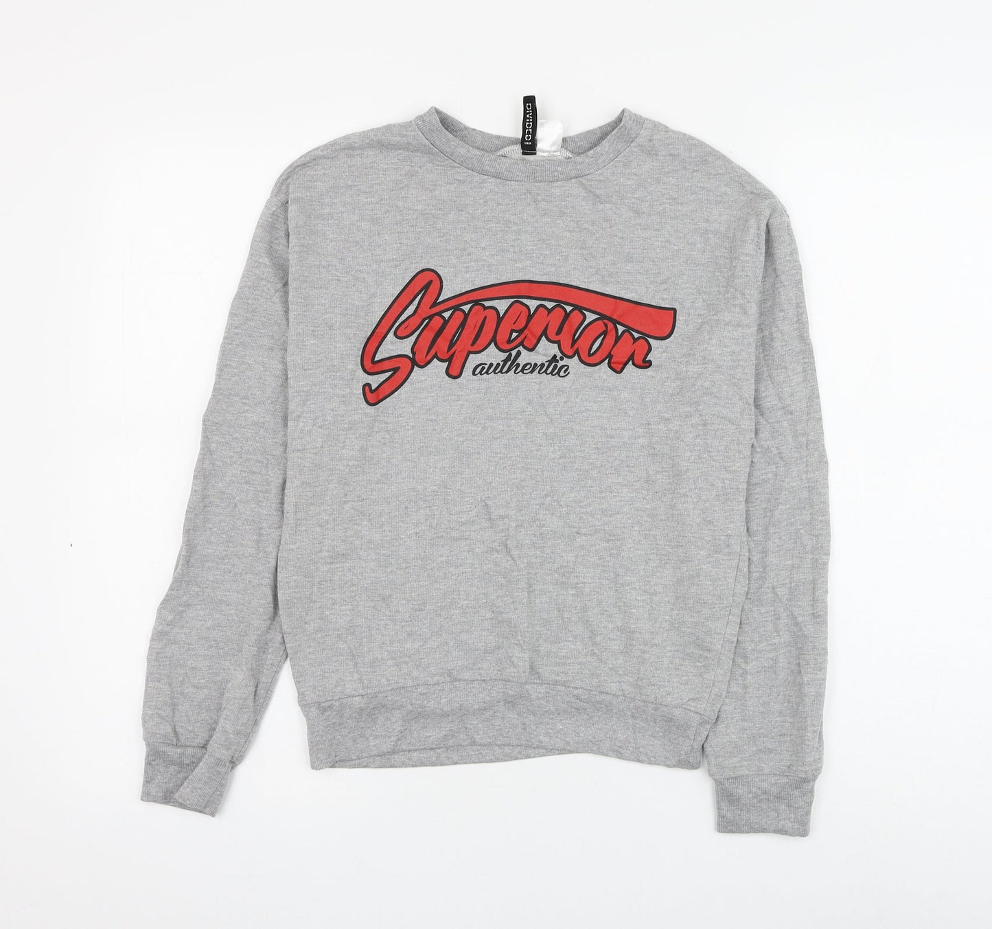 H&M Womens Grey Cotton Pullover Sweatshirt Size XS Pullover - Superior Authentic