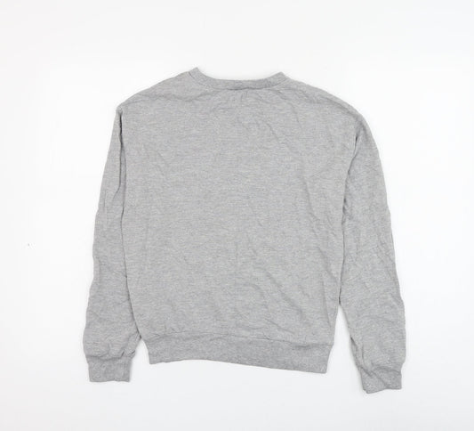 H&M Womens Grey Cotton Pullover Sweatshirt Size XS Pullover - Superior Authentic