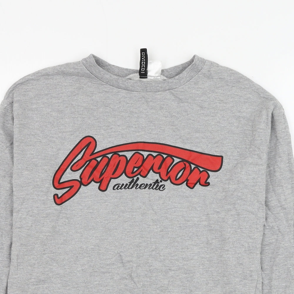 H&M Womens Grey Cotton Pullover Sweatshirt Size XS Pullover - Superior Authentic