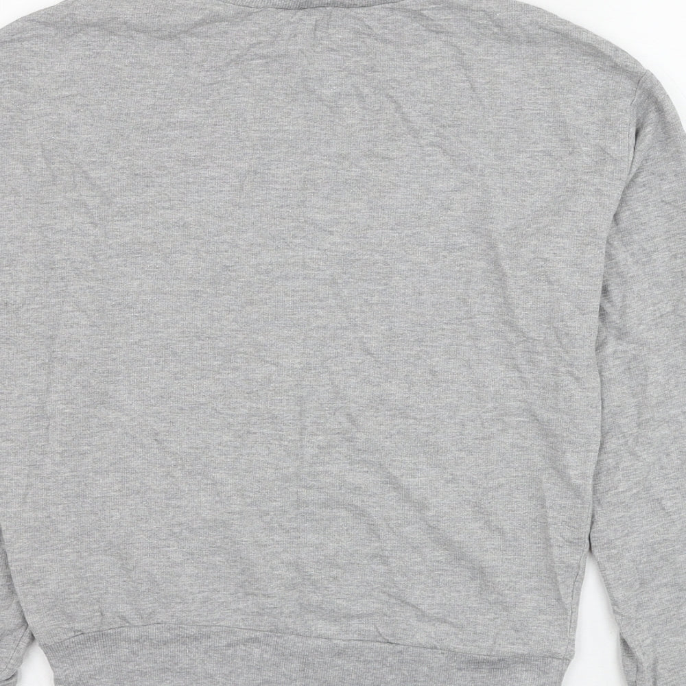 H&M Womens Grey Cotton Pullover Sweatshirt Size XS Pullover - Superior Authentic